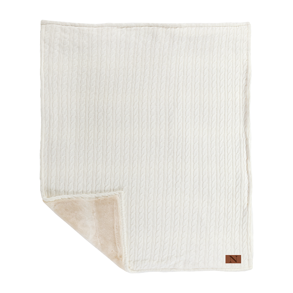 Premium Cable Knit Cotton Throw