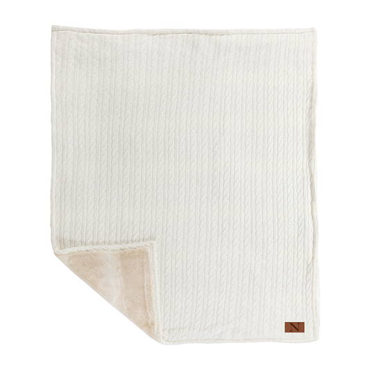 Premium Cable Knit Cotton Throw